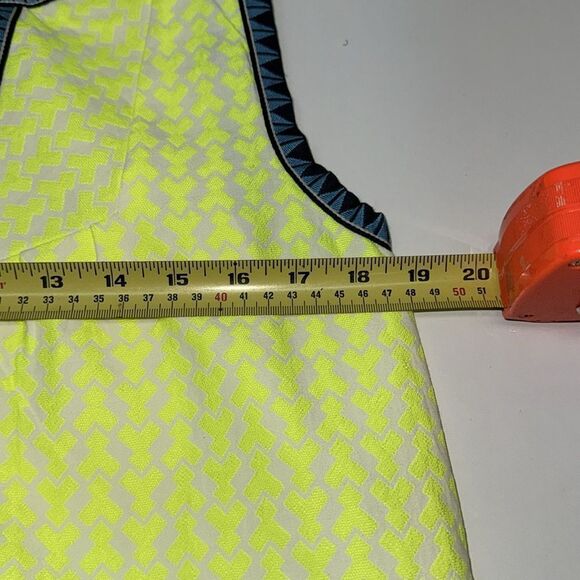 🔥J Crew Neon Yellow Blue Dress Sz 2 New with tag - Picture 15 of 16